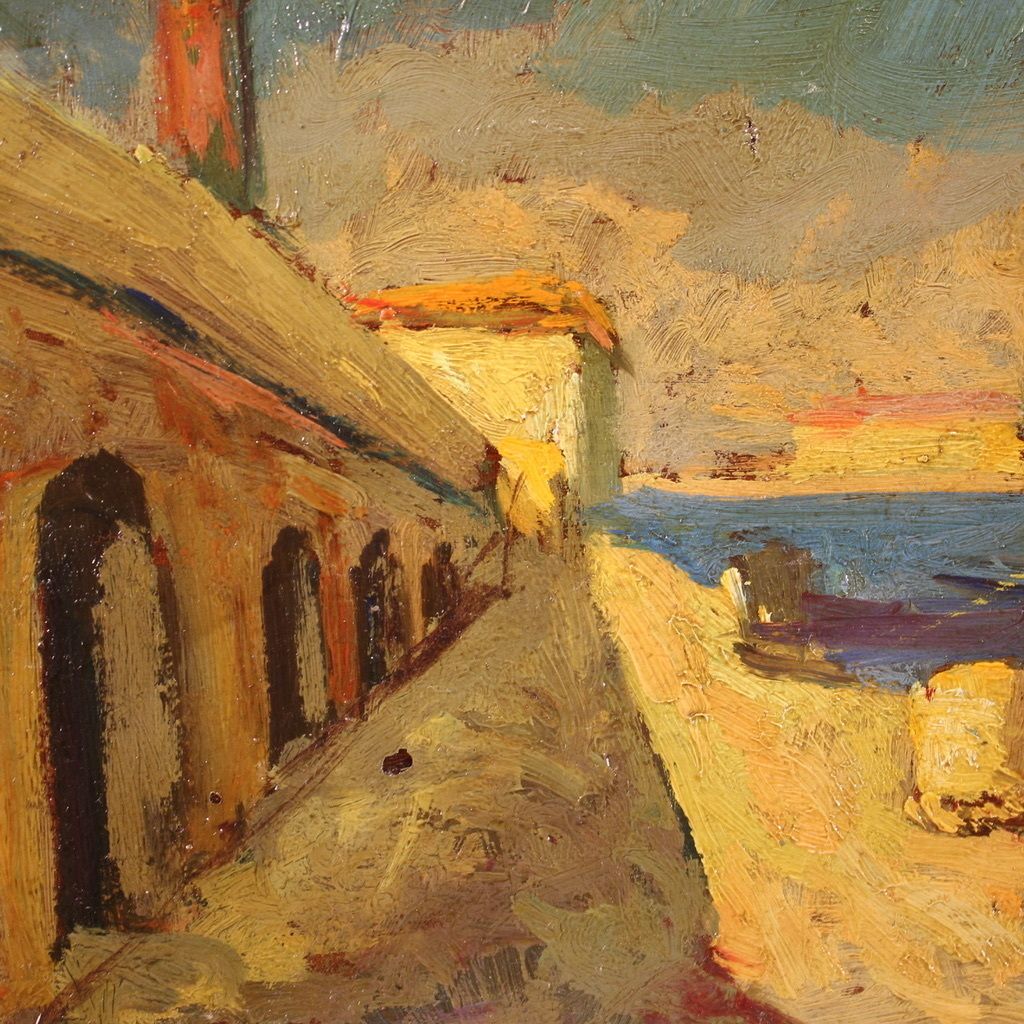 Painting Signed Giovanni Bartolena From The 20th Century photo Art