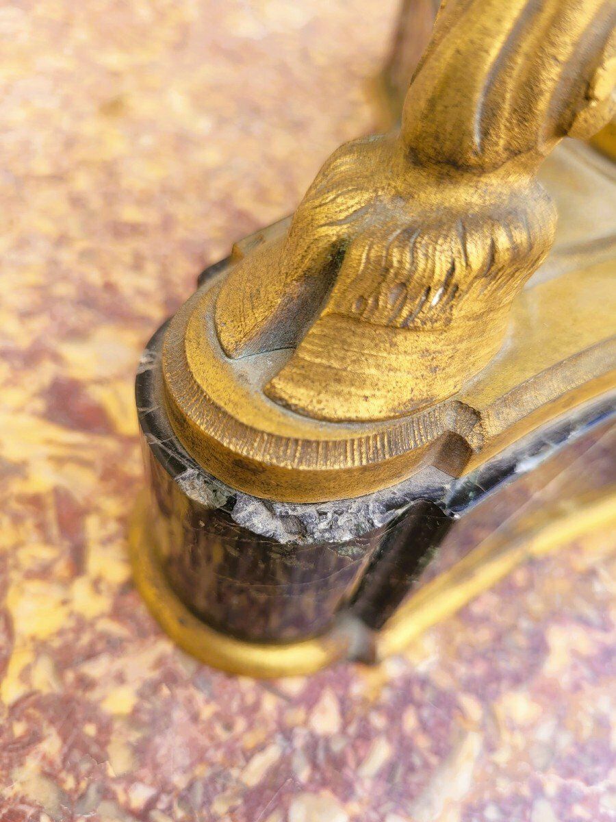 1850.0 Pair Of Marble And Bronze Cassolettes, 19th Century photo