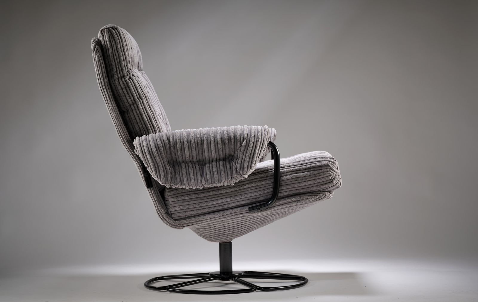 Rare Vintage Conran For Habitat Grey Corduroy Armchair. Circa 1970’s photo 1895.0