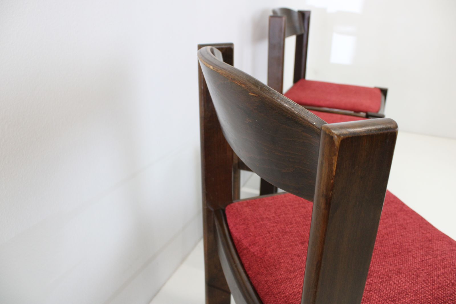 photo for sale Wooden Dining Chairs/Set Of 3 Retro Chairs/Upholstered Chairs/Kitchen Chairs/Chair