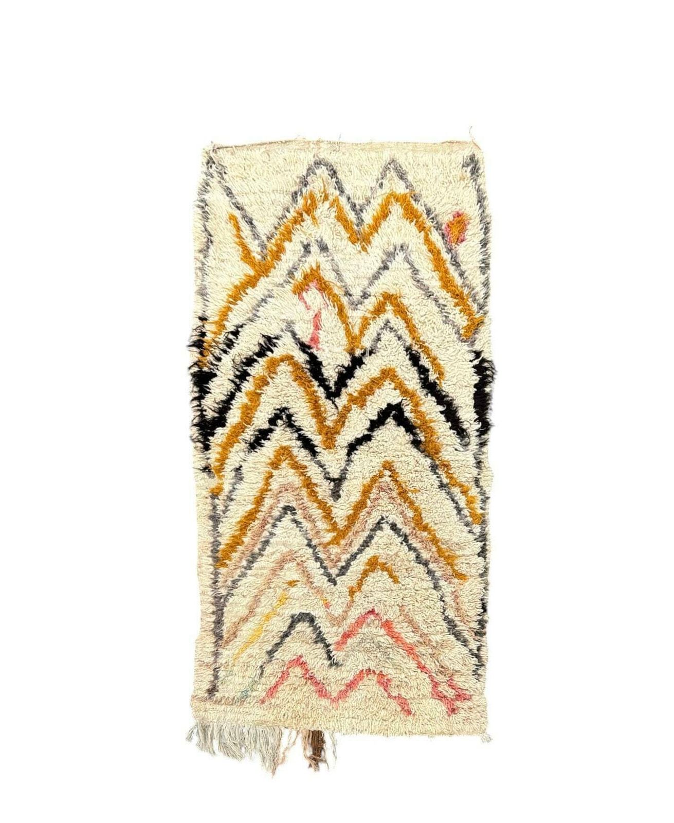 Moroccan Berber Vintage Beni Ourain Rug 90x175 Cm, Berber Moroccan Carpet, Moroccan Beni Ourain Rug photo 217.0