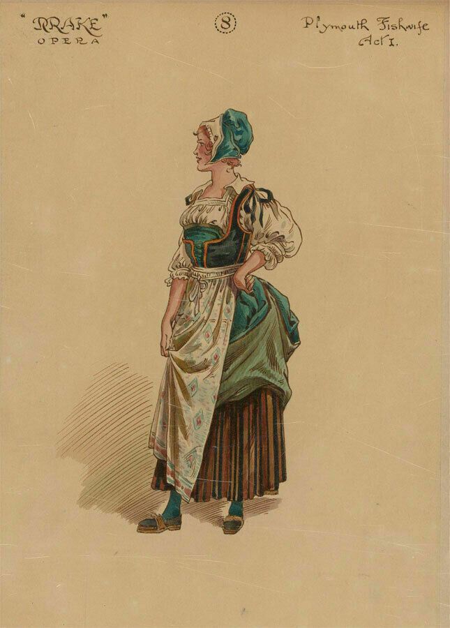 After William Charles Pitcher Ri (1858 1925)   C.1917 Watercolour, Fishwife II photo for sale