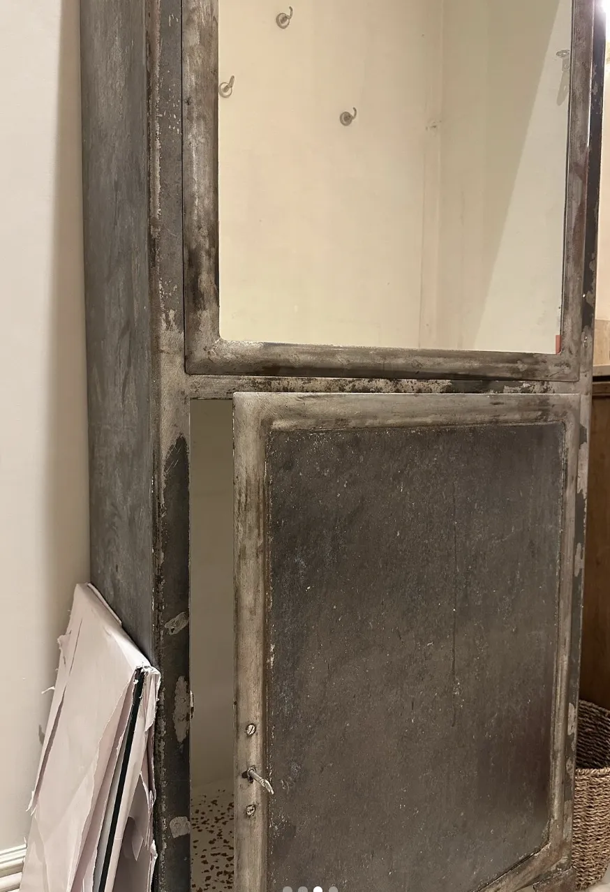 Vintage Steel And Glass Medical Cabinet, 1950s photo Furniture
