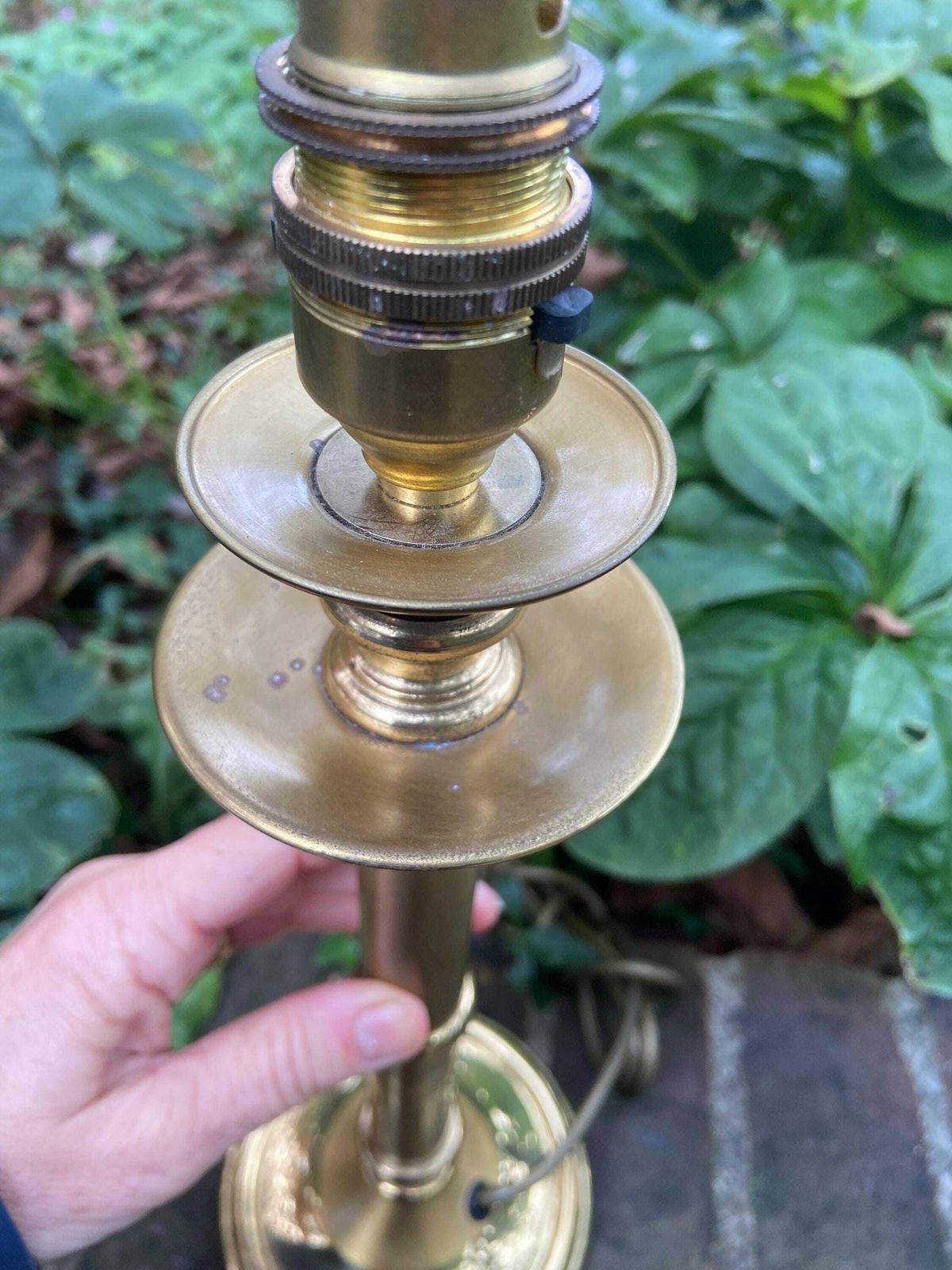Brass Lamp Quality Made In England photo vintage