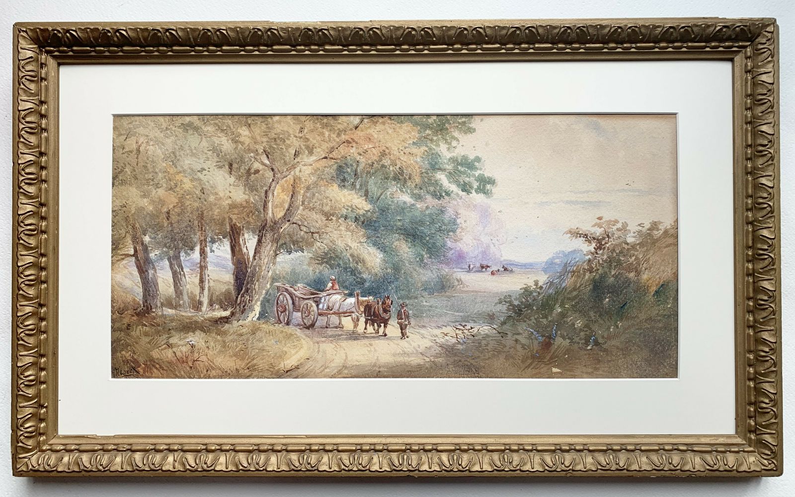 Original Signed Victorian Watercolour Painting Rural Life photo Art