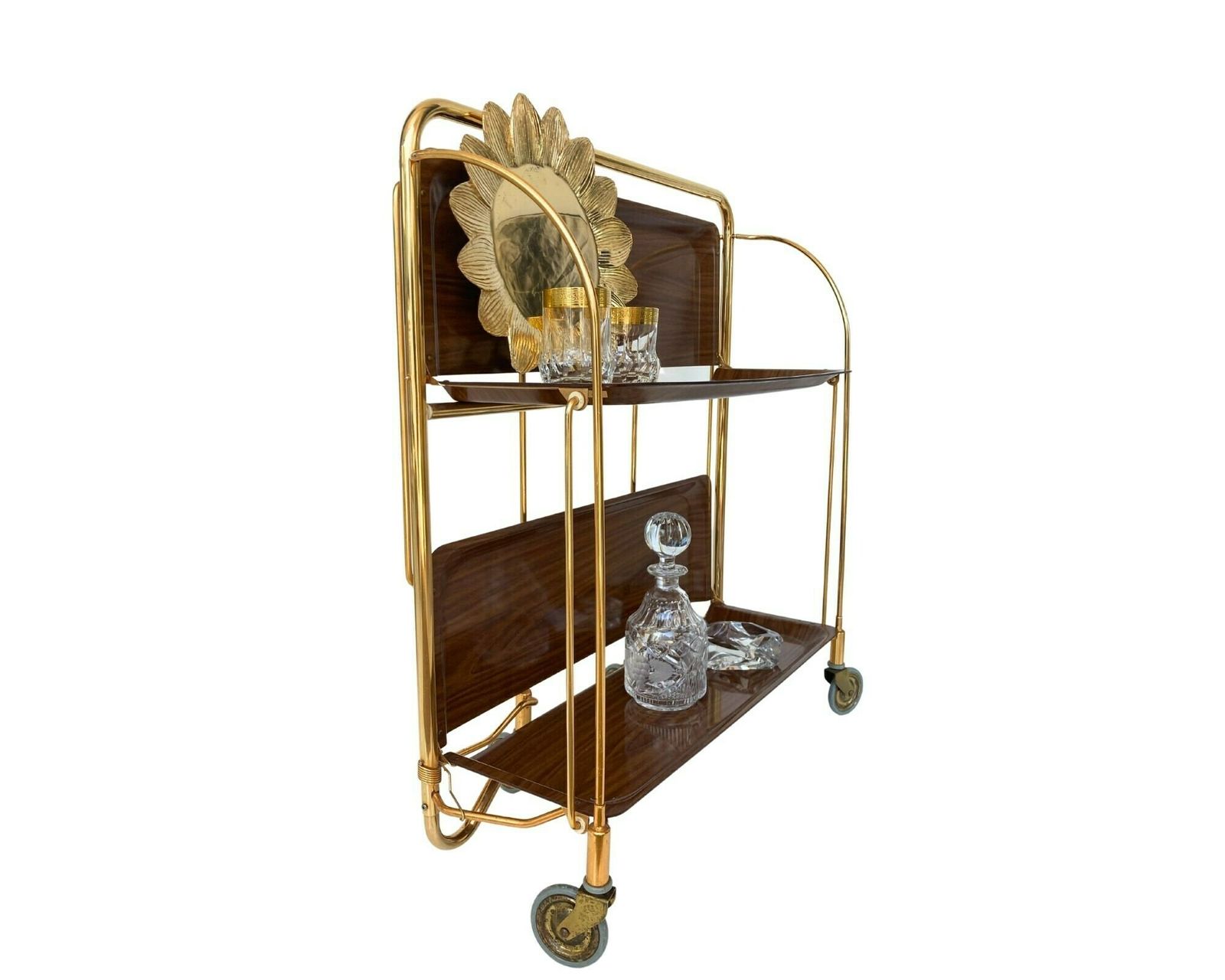 Bremshey Dinett Walnut Gold | Opvouwbare Barkar | 60s Design photo furniture