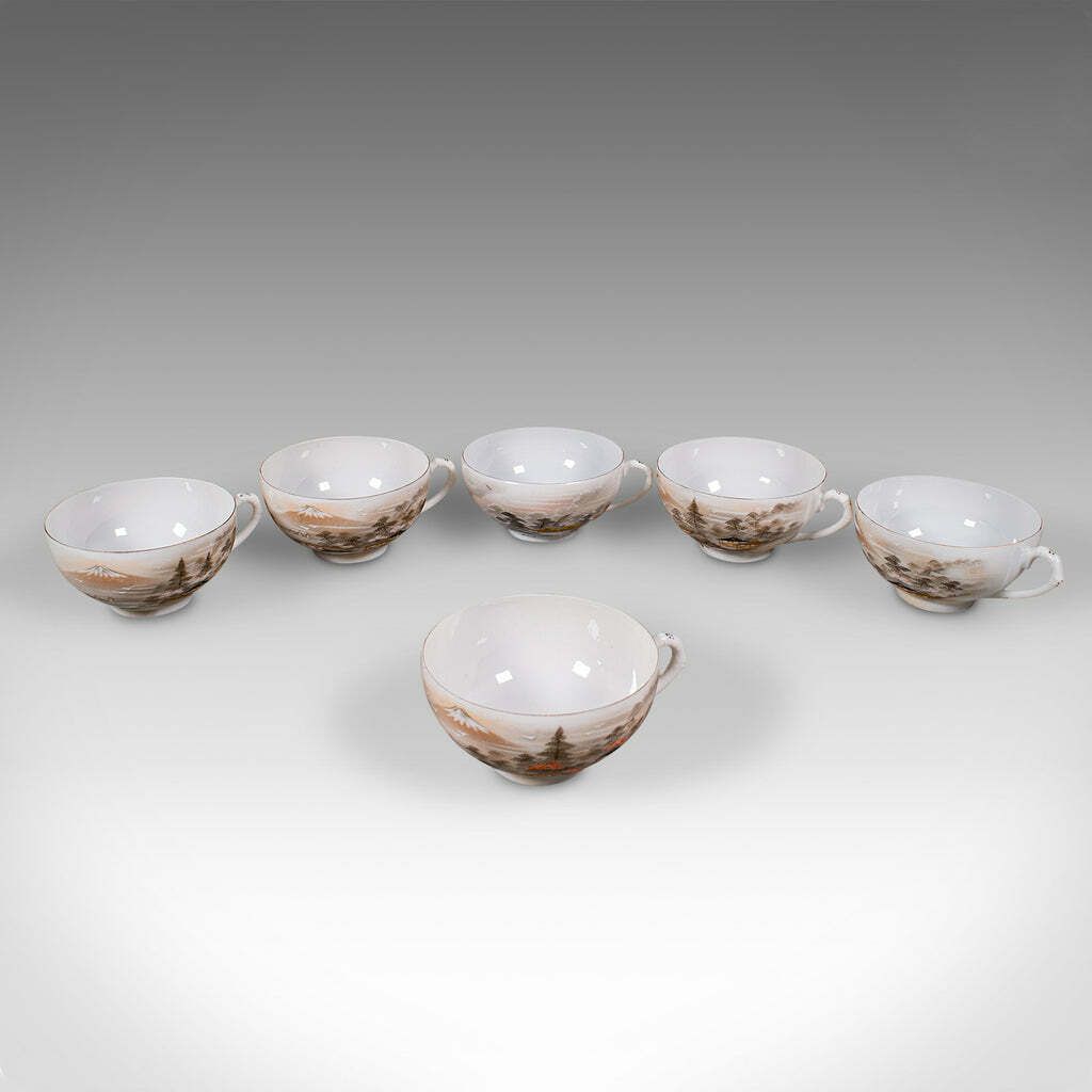 Antique Kutani Tea Service, Japanese, Porcelain, Teapot, Cup & Saucer, Victorian photo Home Decor