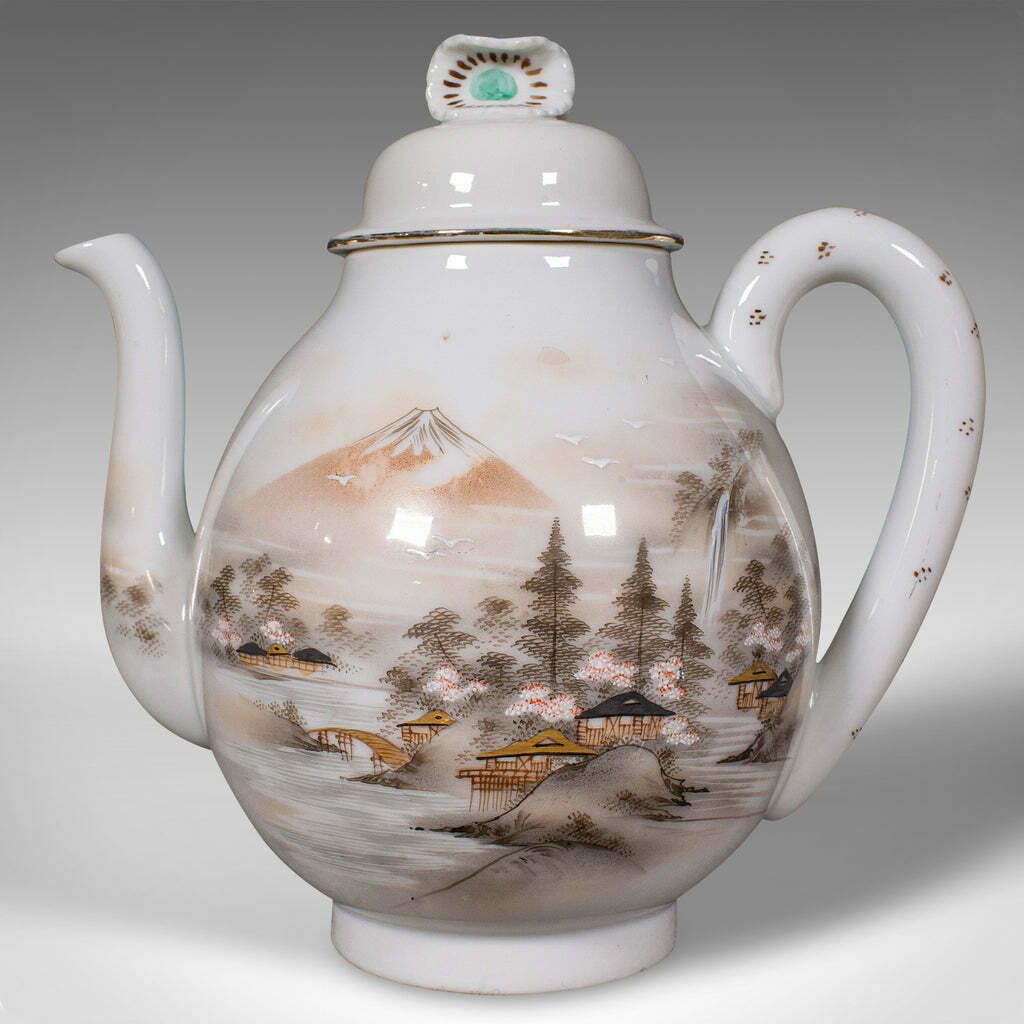 photo furniture Antique Kutani Tea Service, Japanese, Porcelain, Teapot, Cup & Saucer, Victorian