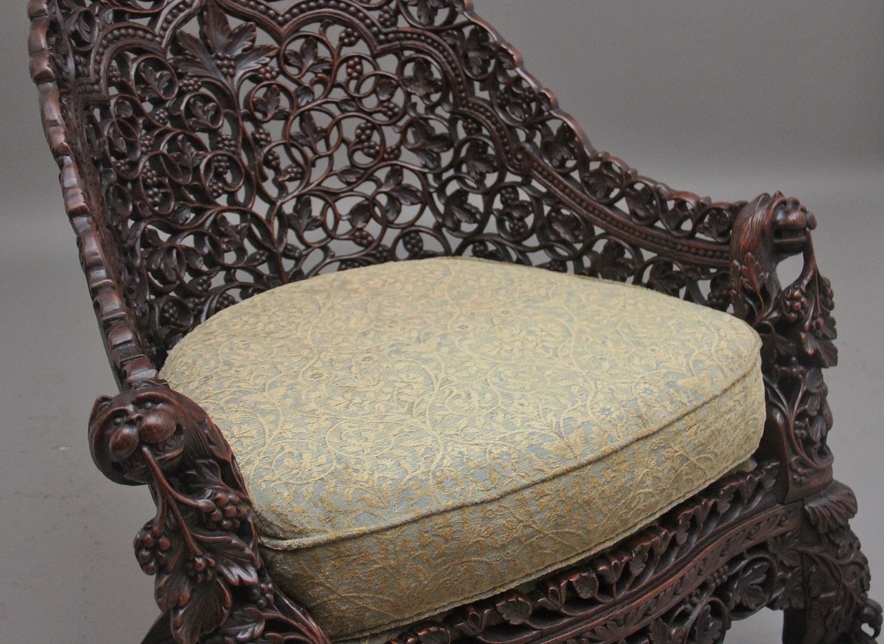2950.0 19th Century Anglo Indian Armchair photo