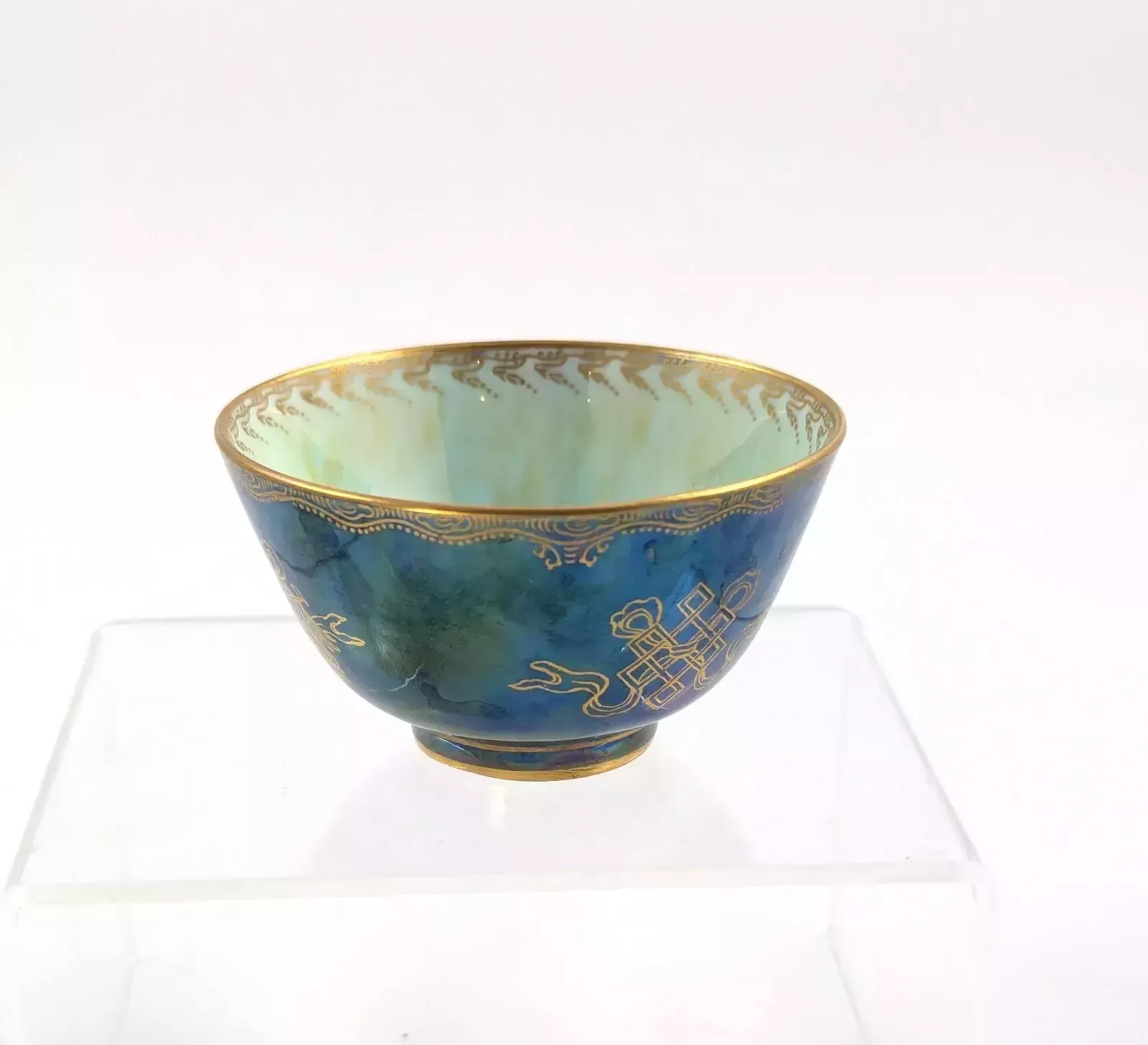 Daisy Makeig Jones Mottled Blue Lustre Bowl, Wedgwood, C. 1915 photo furniture
