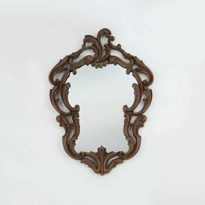 Baroque Mirror With Hand Carved Oak Ornated Frame, France, 1950s