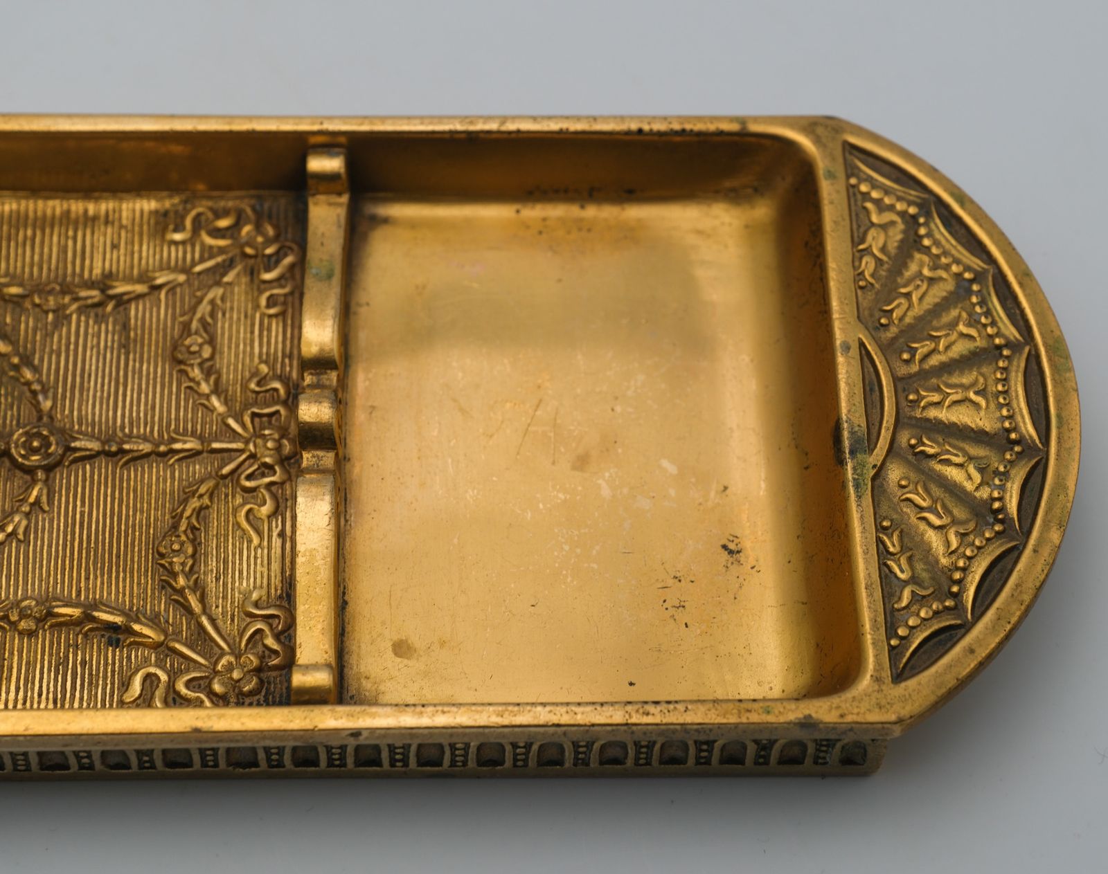 Antique Tiffany Studios Bronze Doré Pen Tray Neoclassical Taste photo buy
