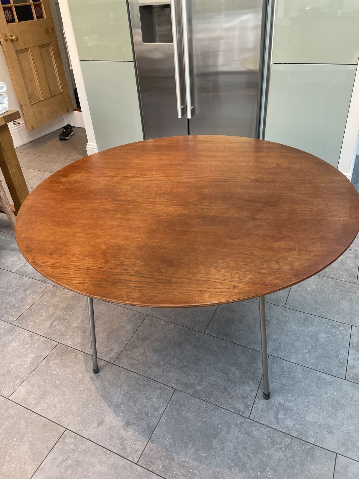 Teak Model 3600 Dining Table By Arne Jacobsen For Fritz Hansen, 1950s photo vinterior