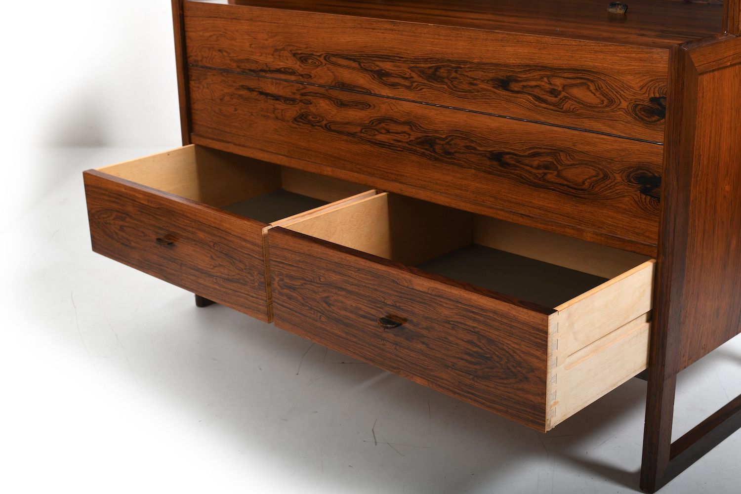 photo for sale Rare Danish Bar Cabinet With Leather Parts 1960s