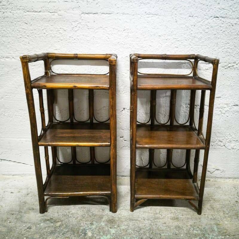 Small Rattan And Wood Shelf, Boho photo buy