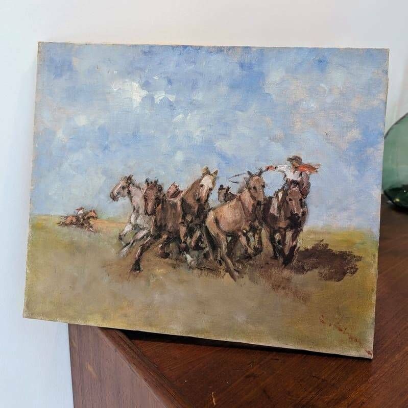 photo furniture Oil On Canvas "Wild Horses"