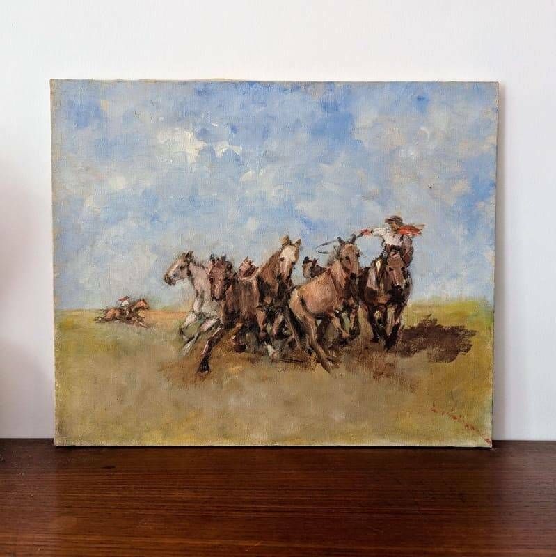 photo for sale Oil On Canvas "Wild Horses"