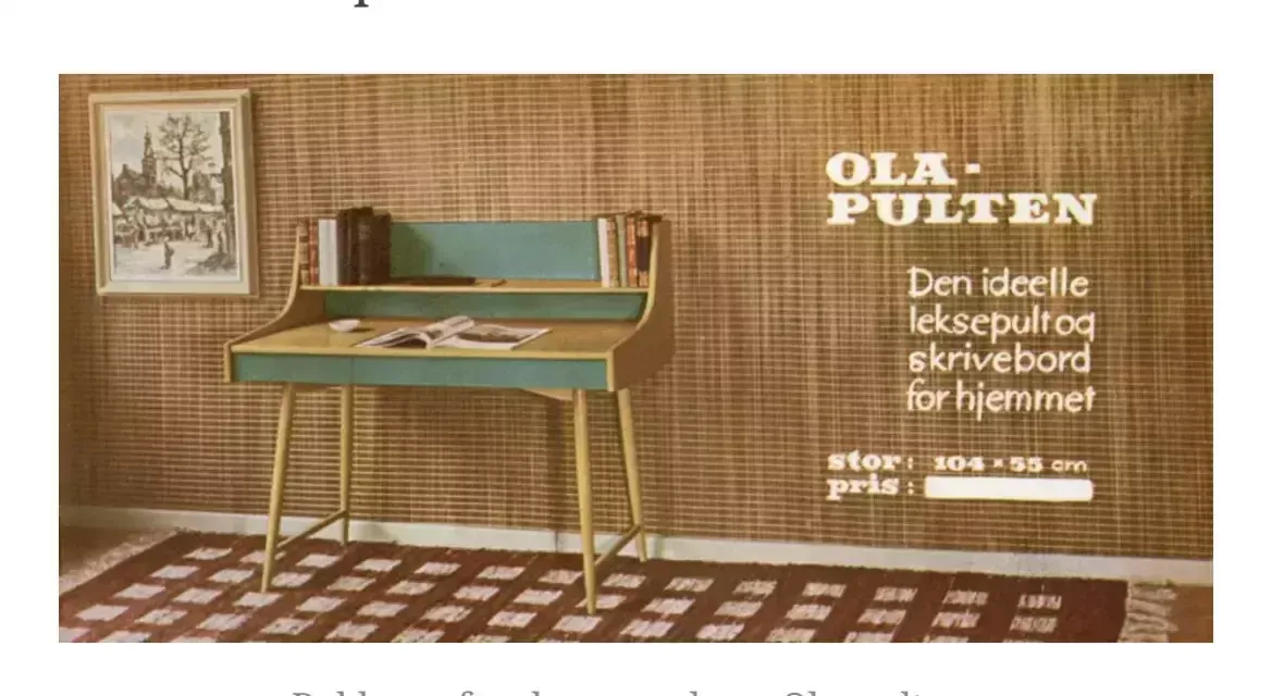 A Ola Pulten Writing Desk, Designed By John Texmon For Blindheim Møbelfabrikk, In Production From Approx 1957 photo for sale