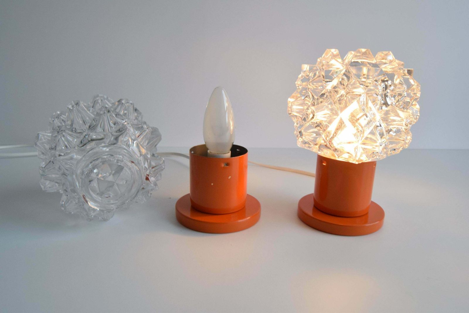 photo vinterior A Pair Of Table Or Wall Lamps From The Middle Of The Century/ Kamenický šenov