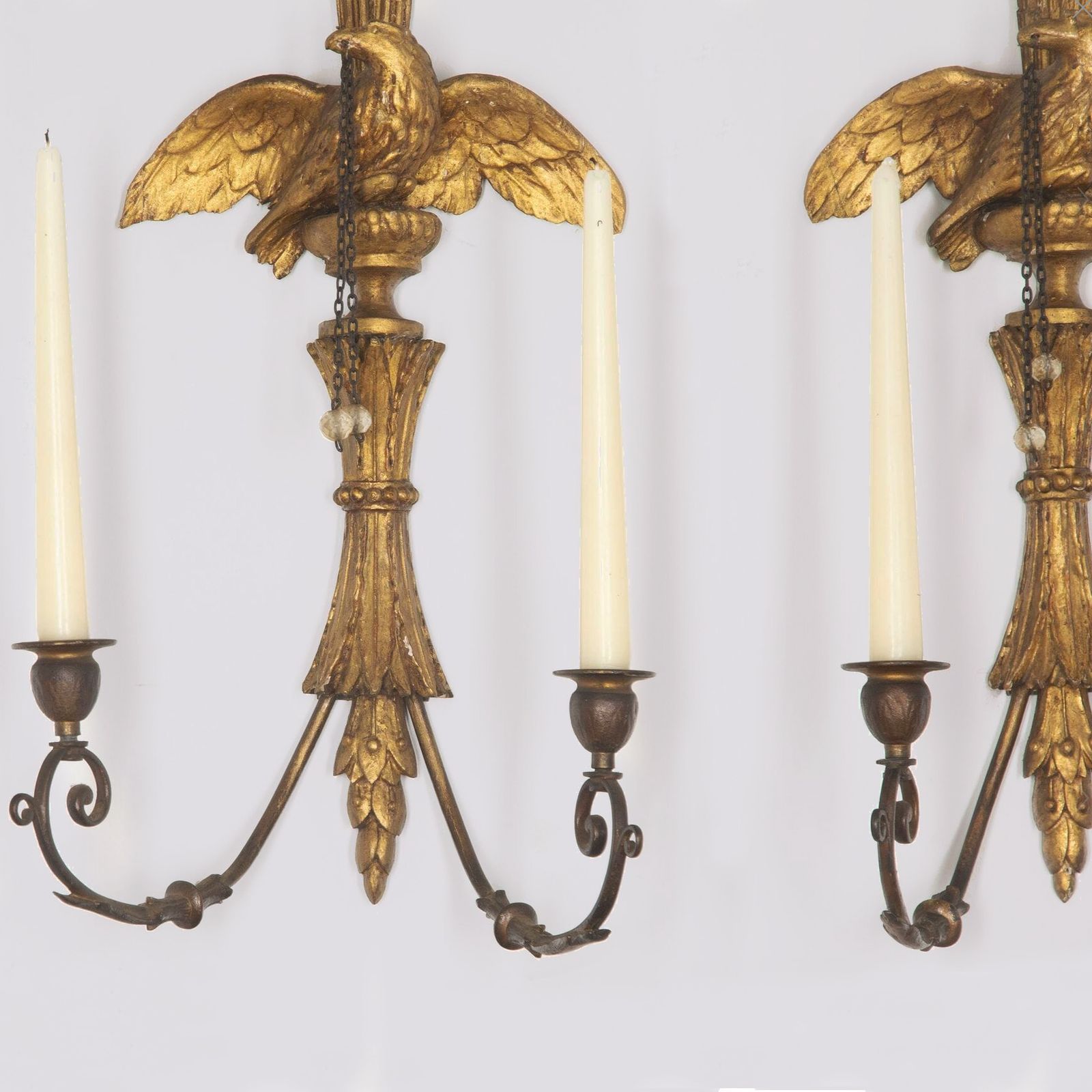 Pair Of George III Giltwood Candle Wall Lights photo vinterior
