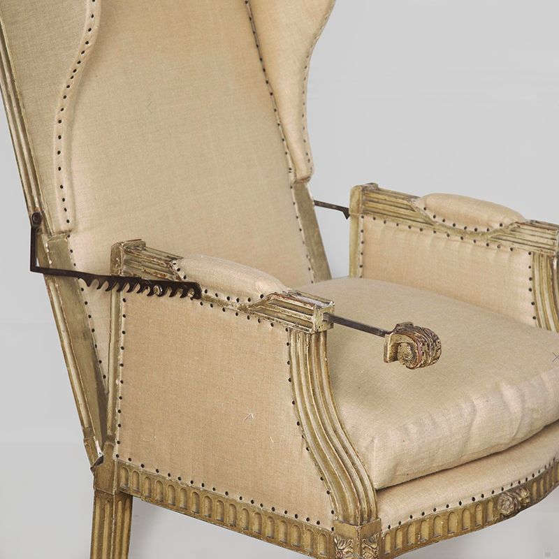 French 19th Century Reclining Wing Chair photo for sale