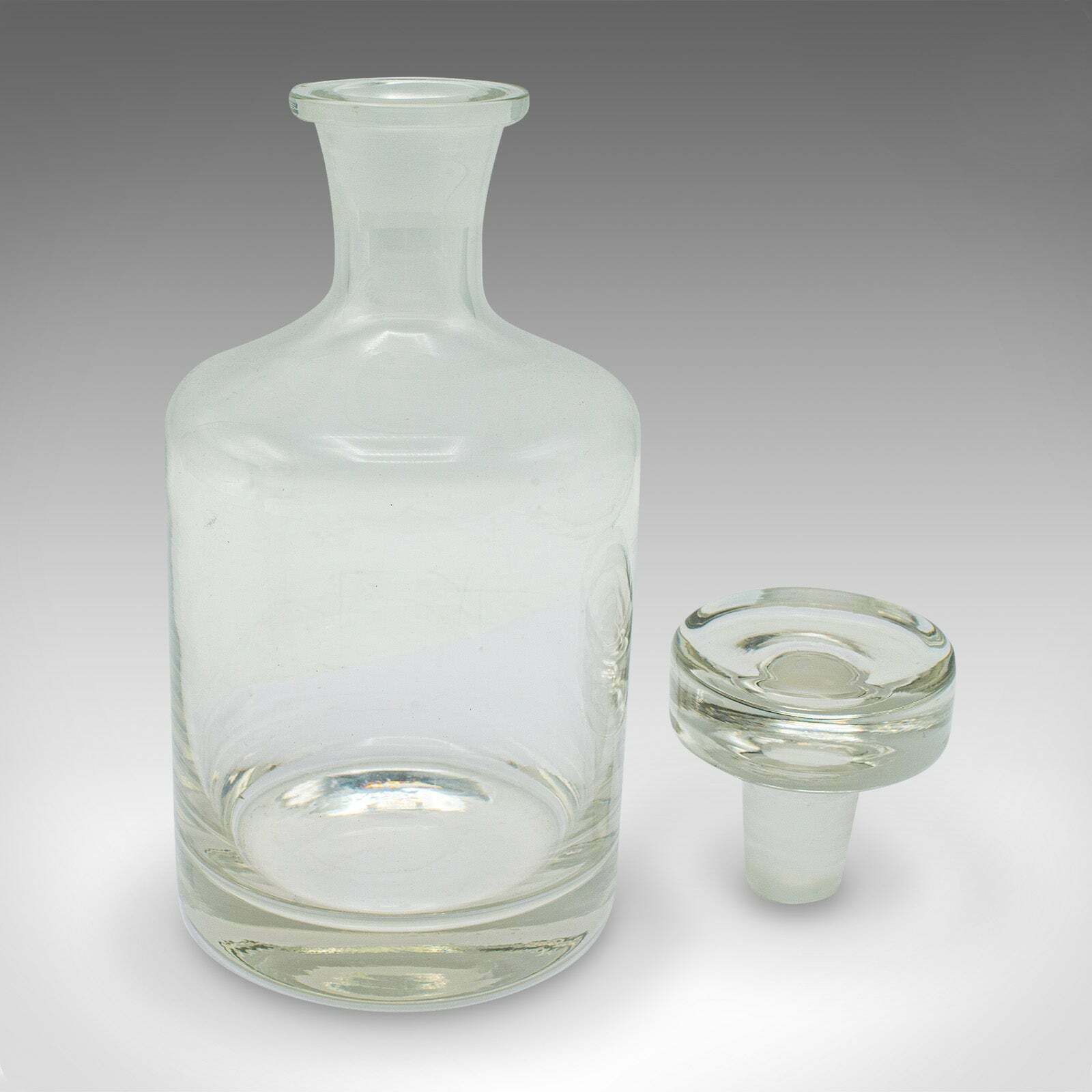 Vintage Cognac Decanter, English, Glass, Spirit Vessel, Mid Century, Circa 1950 photo furniture