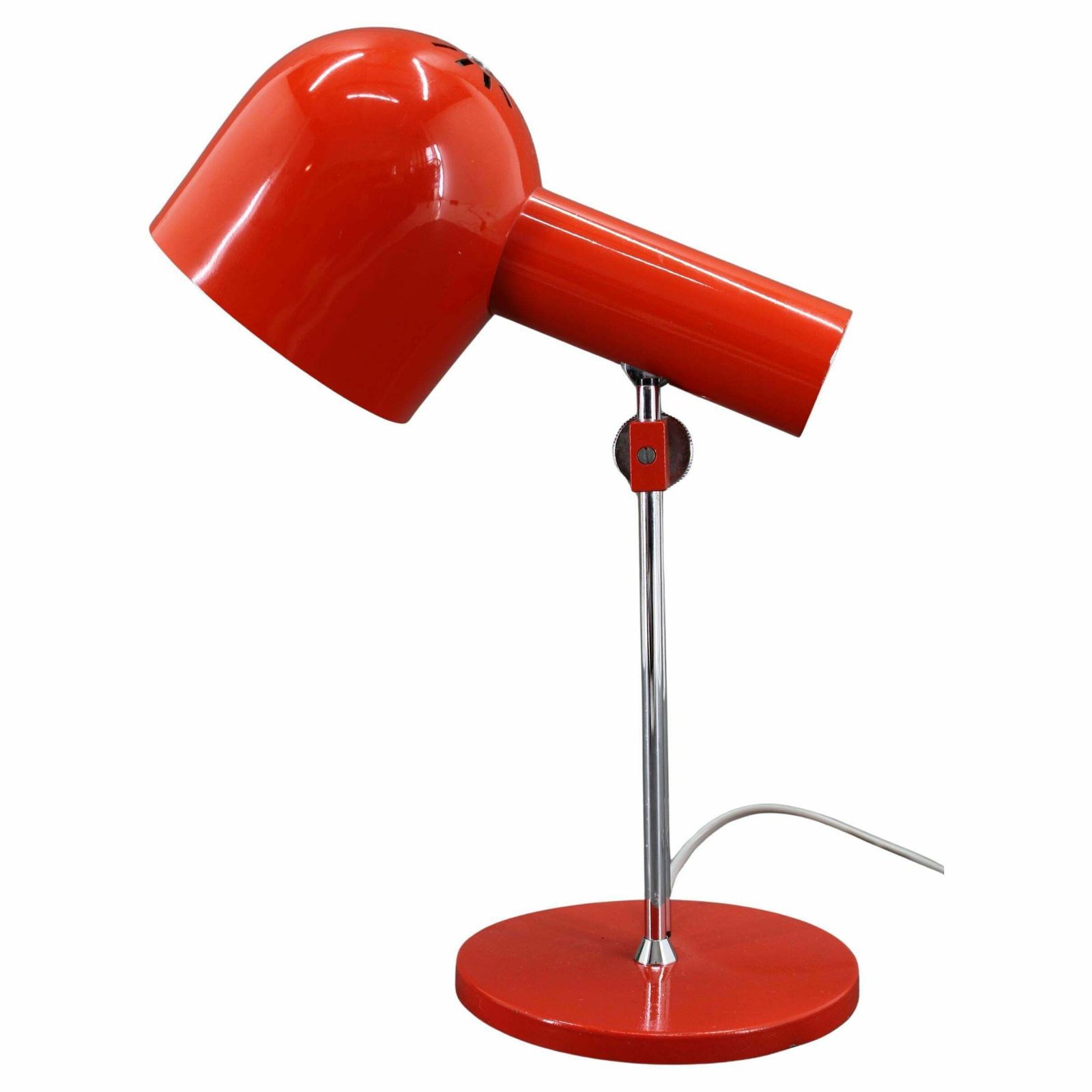 1960s Josef Hurka Red Desk Lamp For Napako , Czechoslovakia