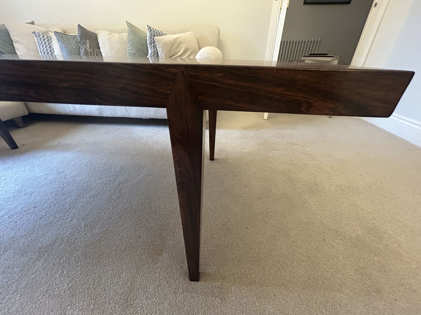 Severin Hansen Coffee Table In Rosewood For Haslev Mobelsnedkeri, Denmark 1960's photo for sale