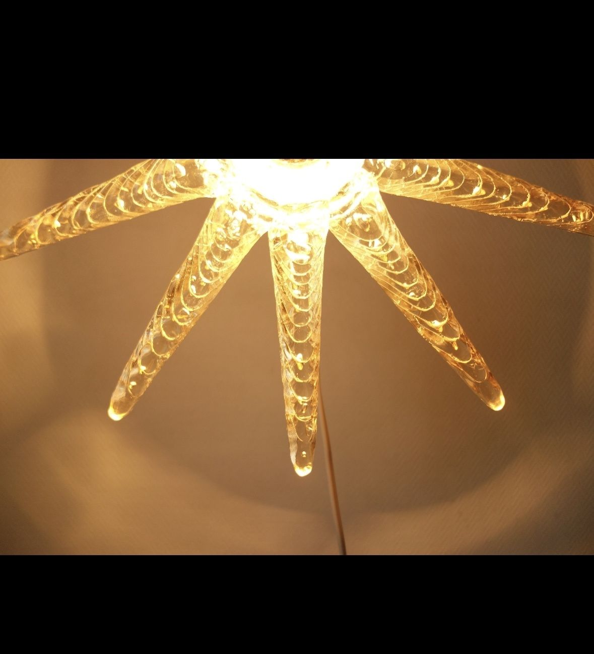 Stunning 10 Arm Star Fish Sunburst Wall Light Sconce Aro Leuchte Hanging Resin Acrylic Rare Graphic Lamp Mid Century Modern photo 350.0