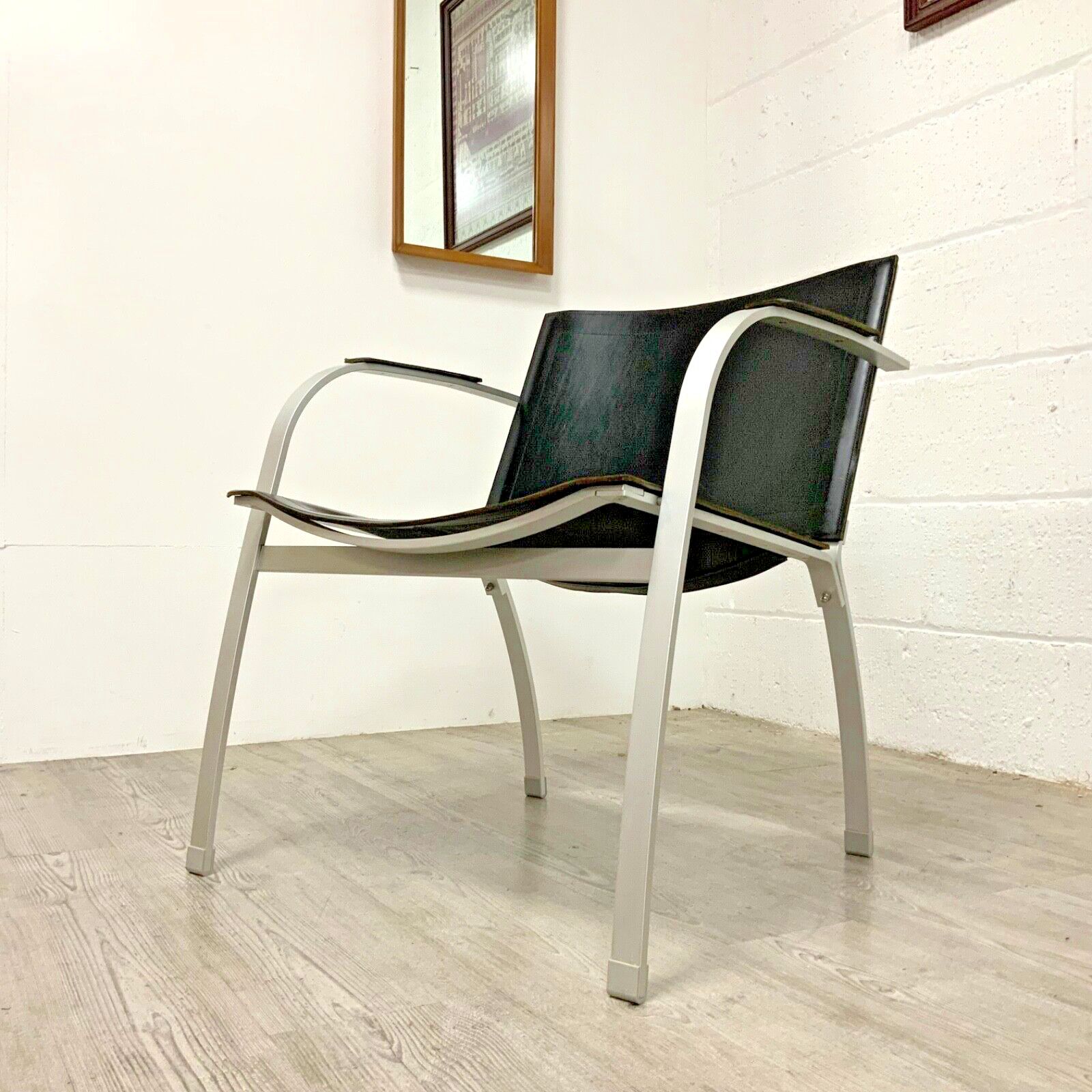 Postmodern “Stockholm” Leather Armchair By Tord Bjorklund For Ikea 1990s