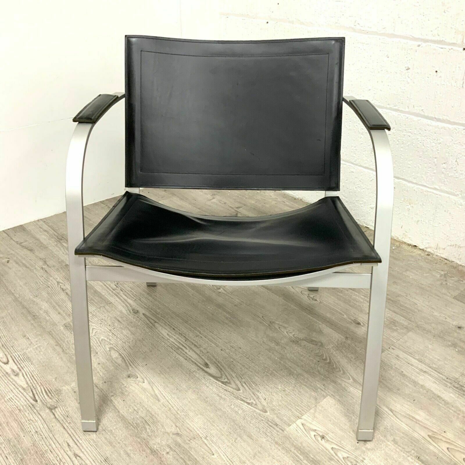 Postmodern “Stockholm” Leather Armchair By Tord Bjorklund For Ikea 1990s photo for sale