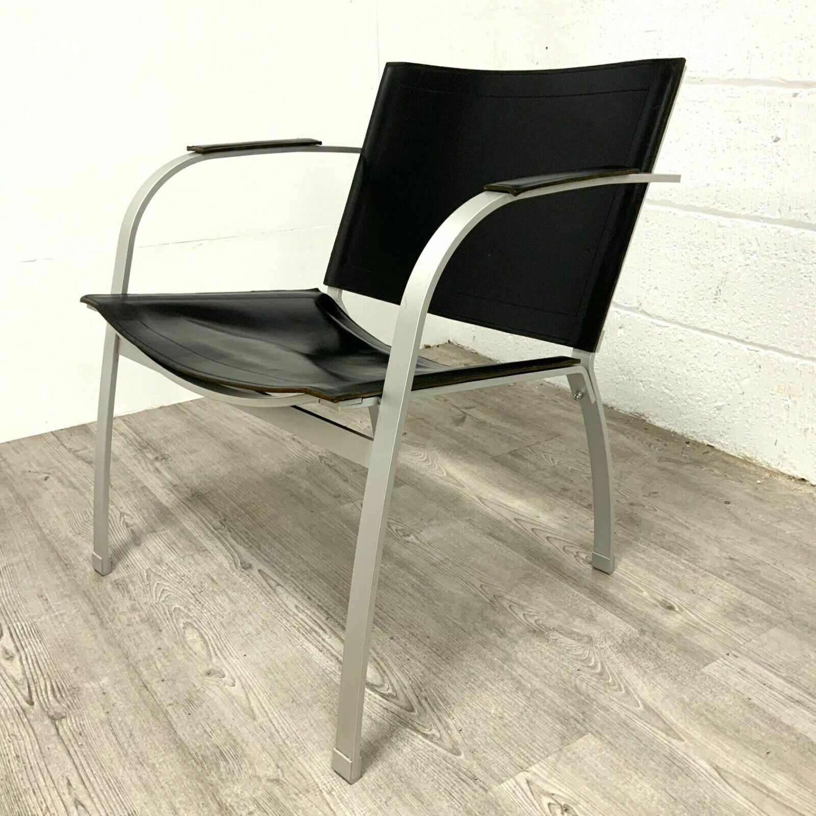 Postmodern “Stockholm” Leather Armchair By Tord Bjorklund For Ikea 1990s photo 445.0