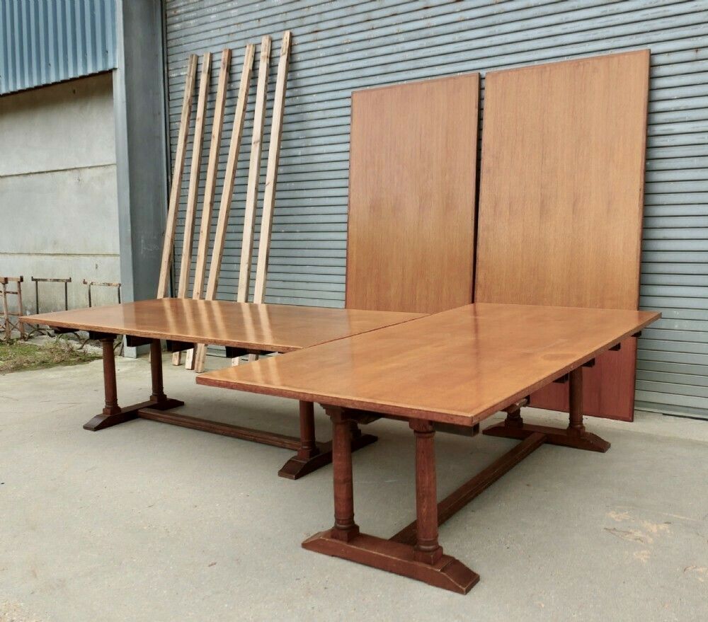 photo vinterior 30 Seater Oak Banqueting Table, Arts & Crafts Boardroom Table