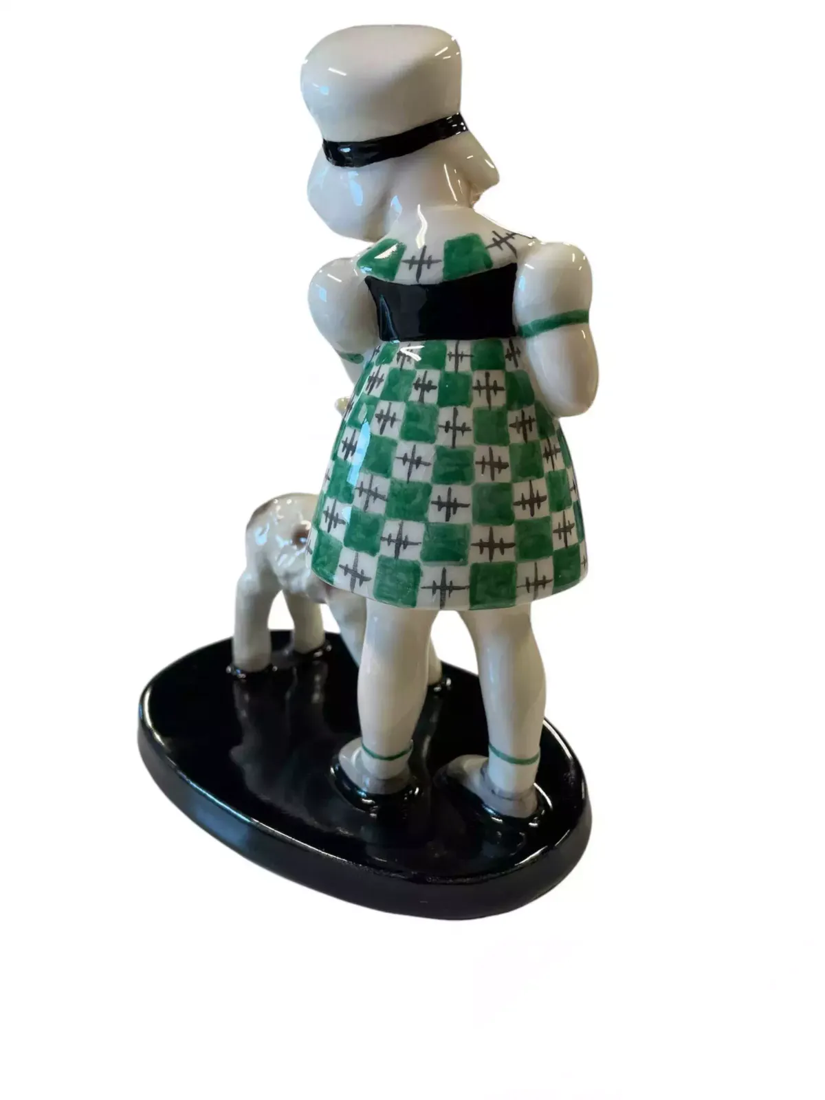 Goldscheider   Claire Weiss   Figurine Of Standing Girl With Hat And Lamb   Earthenware