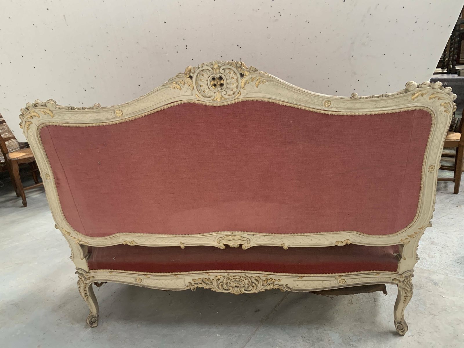 Louis XV Style Bench In Lacquered And Gilded Beech, 20th Century photo 1911.225