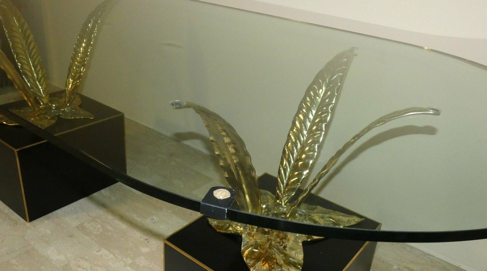 1980s Italian Bronze, Brass And Crystal Table By Gianni Versace For Versace Home photo for sale