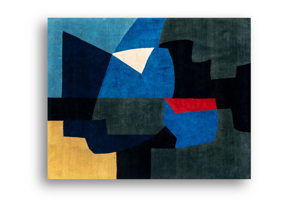 Hand Woven Tapestry Inspired By Serge Poliakoff. Year 2023. Ls58095509e photo for sale