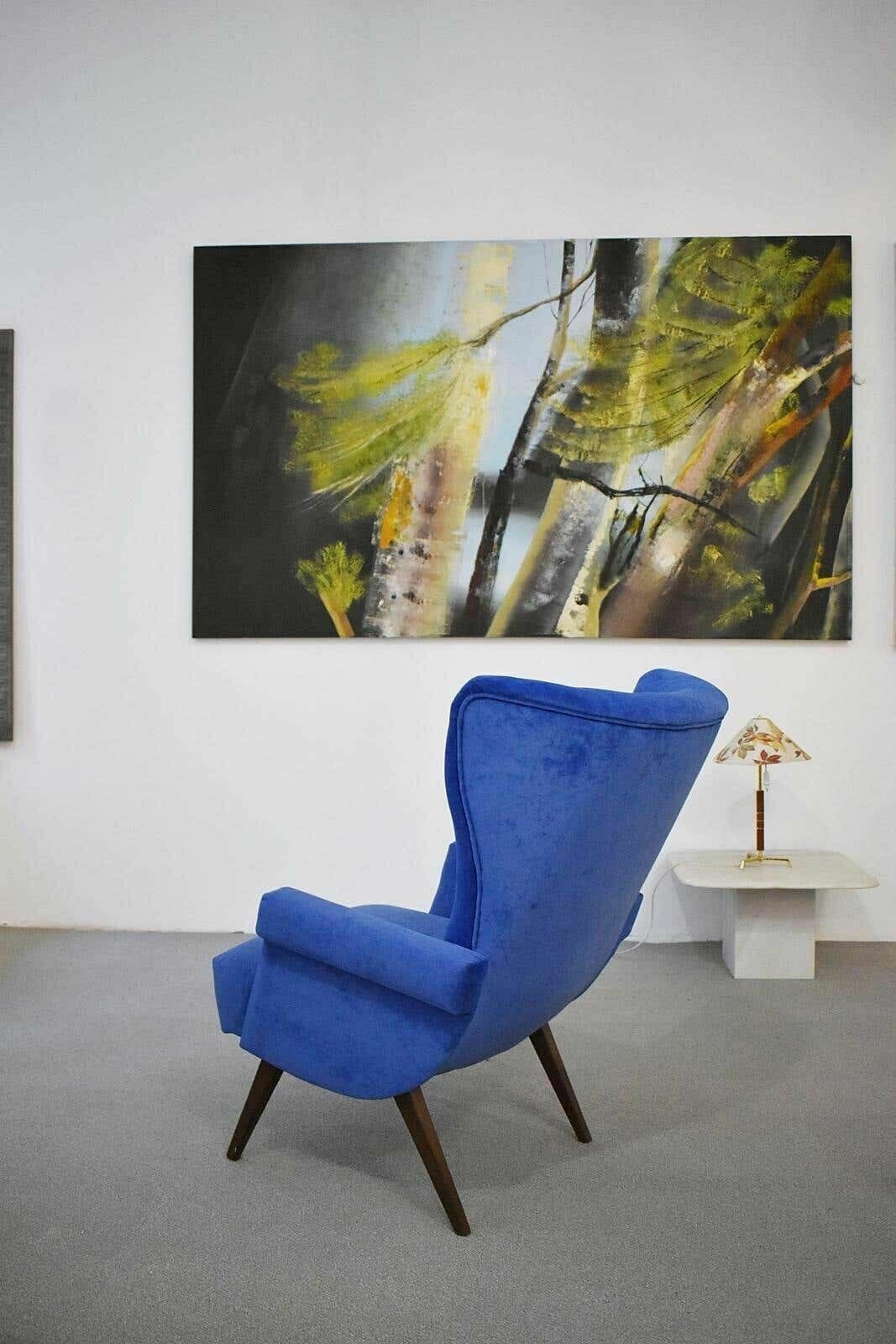 Uitzonderlijke Oostenrijkse Wingback Fauteuil Uit De Jaren 1950, Toegeschreven Aan Oskar Payer photo Meubels