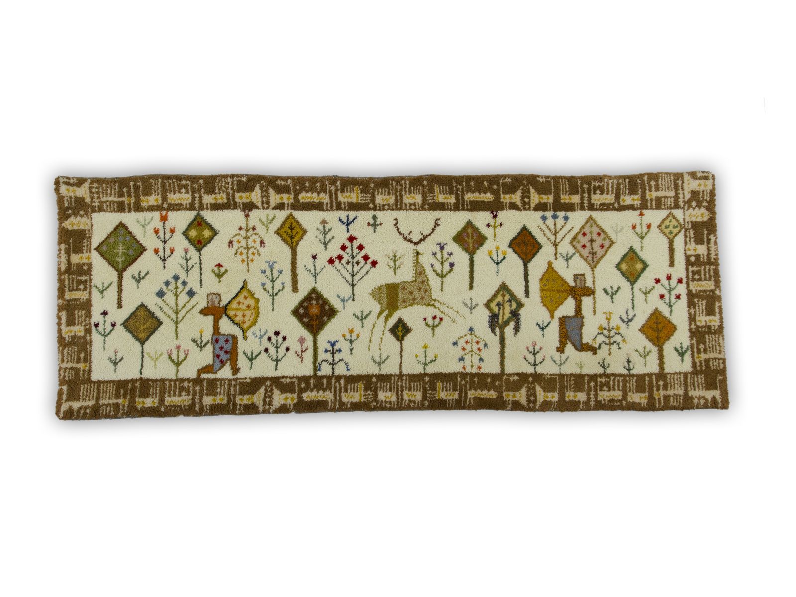 Vintage Tapestry By Eva Nemeth, Hand Knotted Wool Wall Hanging