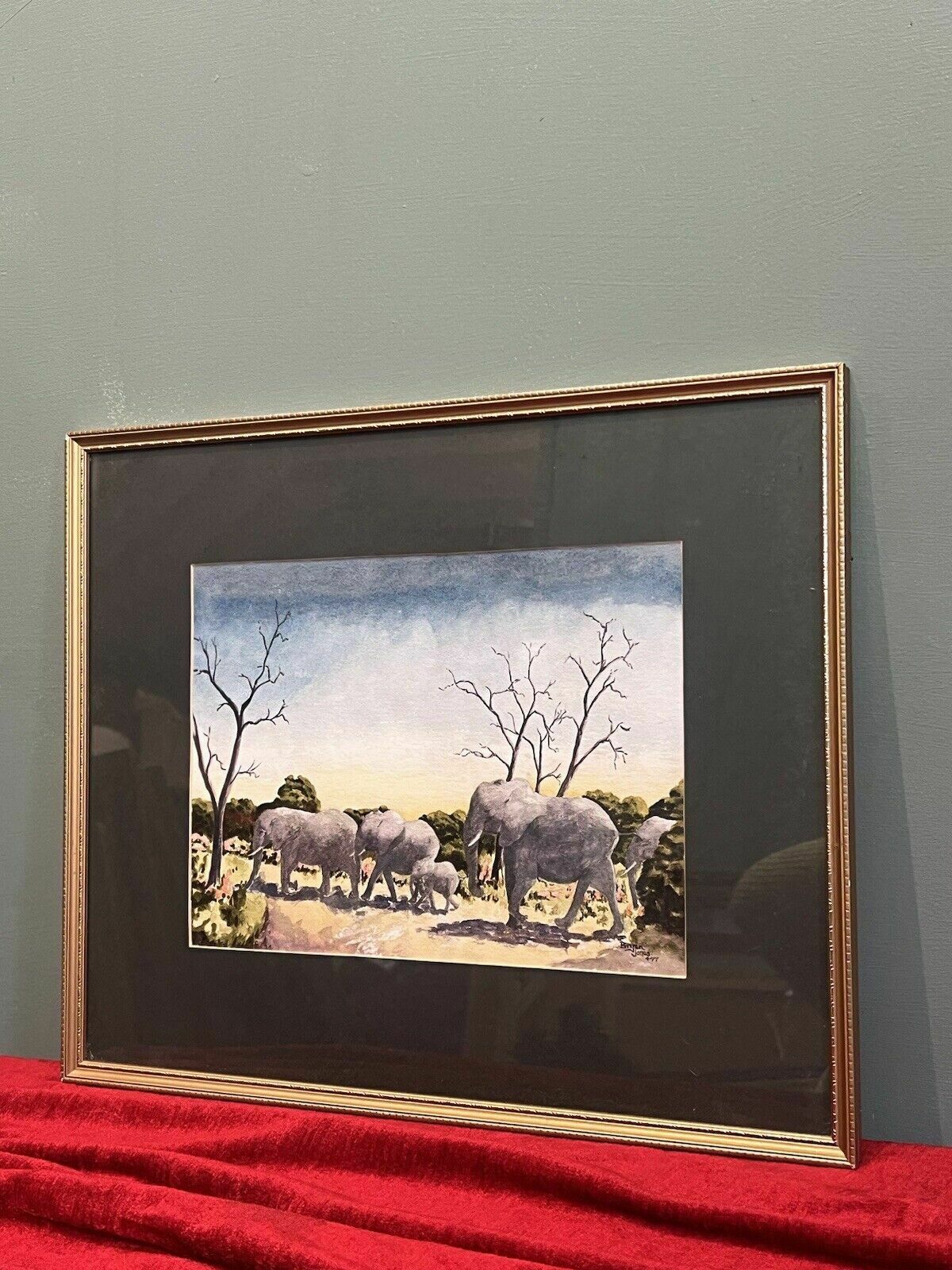 photo buy Herd Of Elephants Watercolour By Renowned Artist Brian E Jones