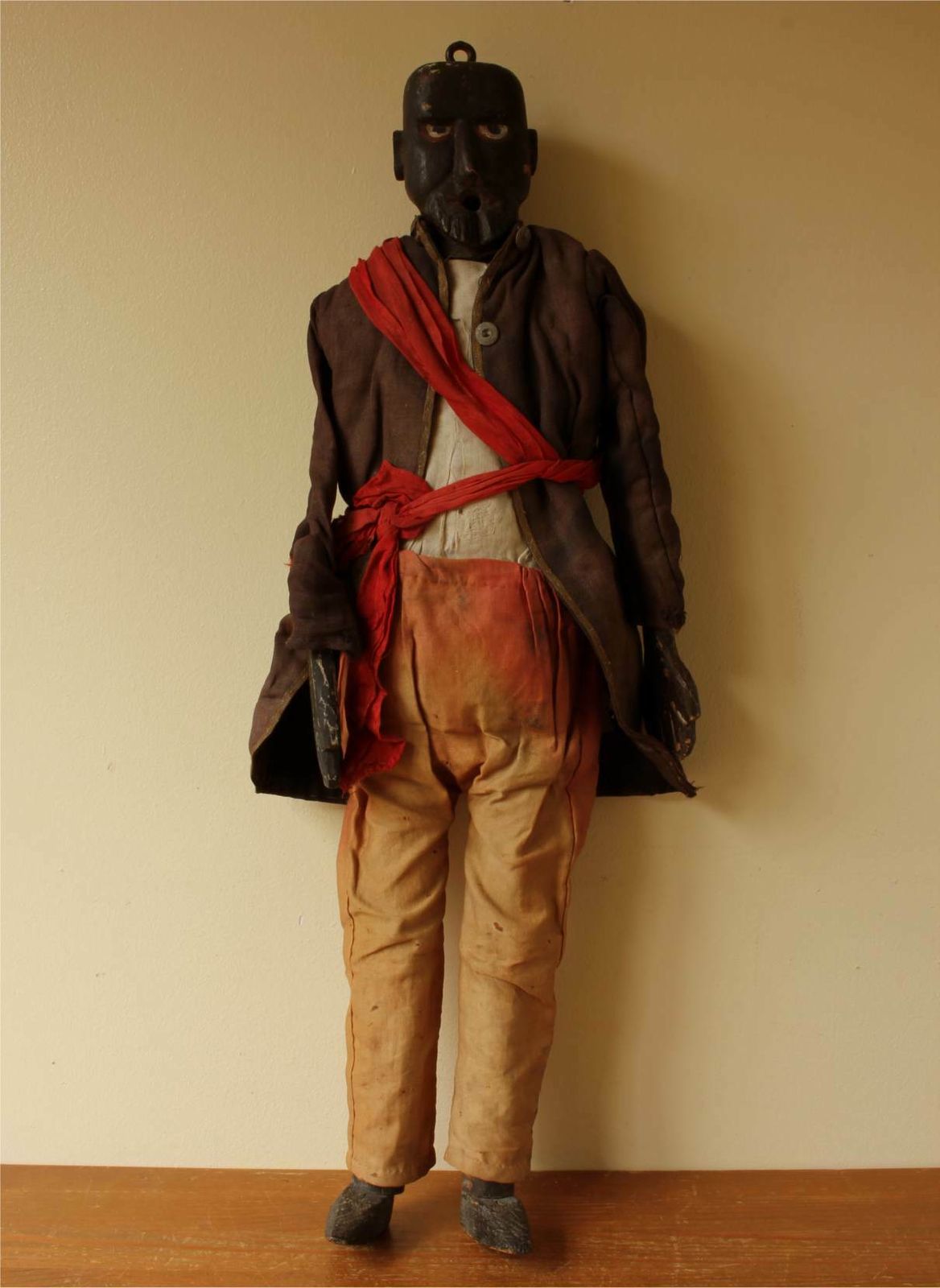 Antique Puppet Figure. Marionette Black Man. Folk Art Mannequin Doll. photo for sale