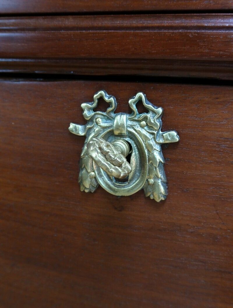 photo buy Mahogany Guillotine Secretary, Louis XVI Period – Late 18th Century