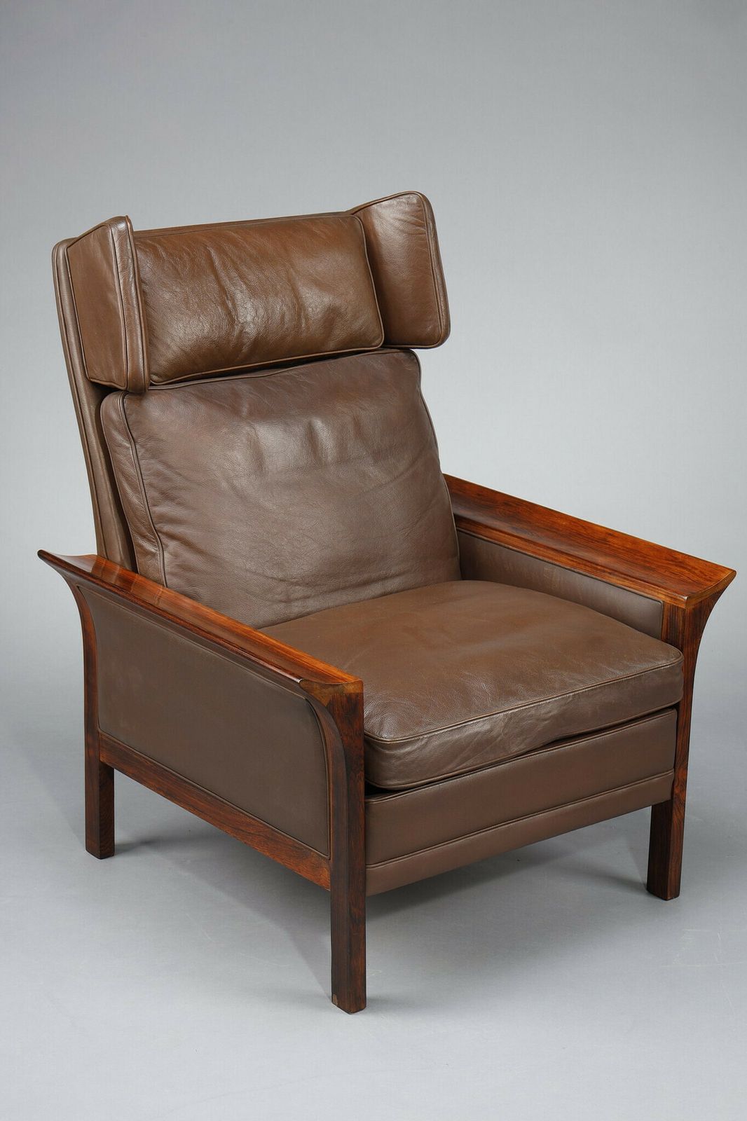 Living Room Furniture In Rosewood With A Sofa And A Pair Of Leather Armchairs photo vintage