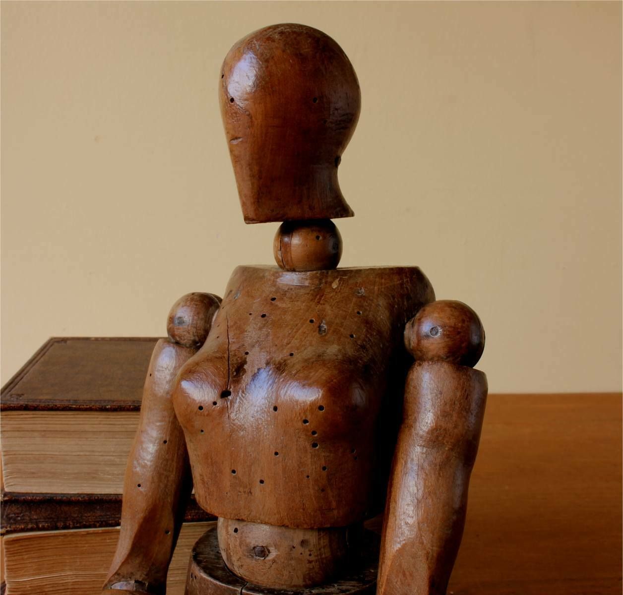 Female Artist Lay Figure. Wood Articulated Mannequin Doll. 19th Century. photo for sale