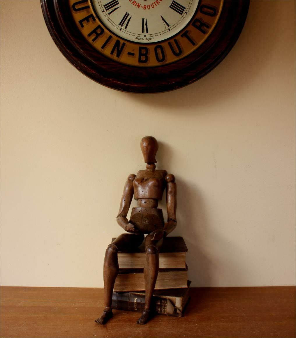 Female Artist Lay Figure. Wood Articulated Mannequin Doll. 19th Century. photo Home Decor