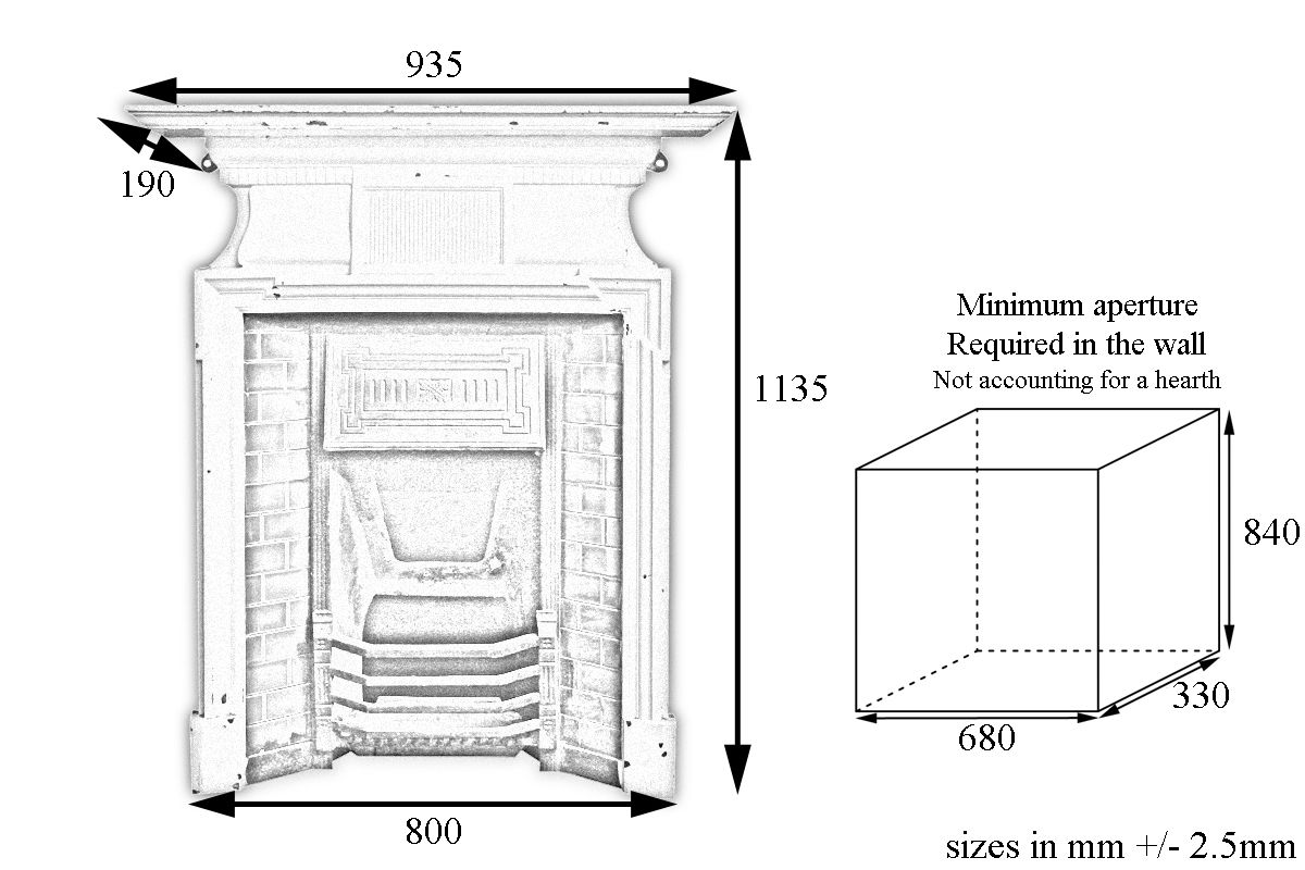 Antique Edwardian Cast Iron Fireplace photo furniture