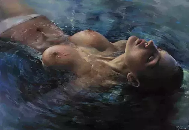 Kirillova Julia, Nude Pastel Painting, 21st Century. photo for sale