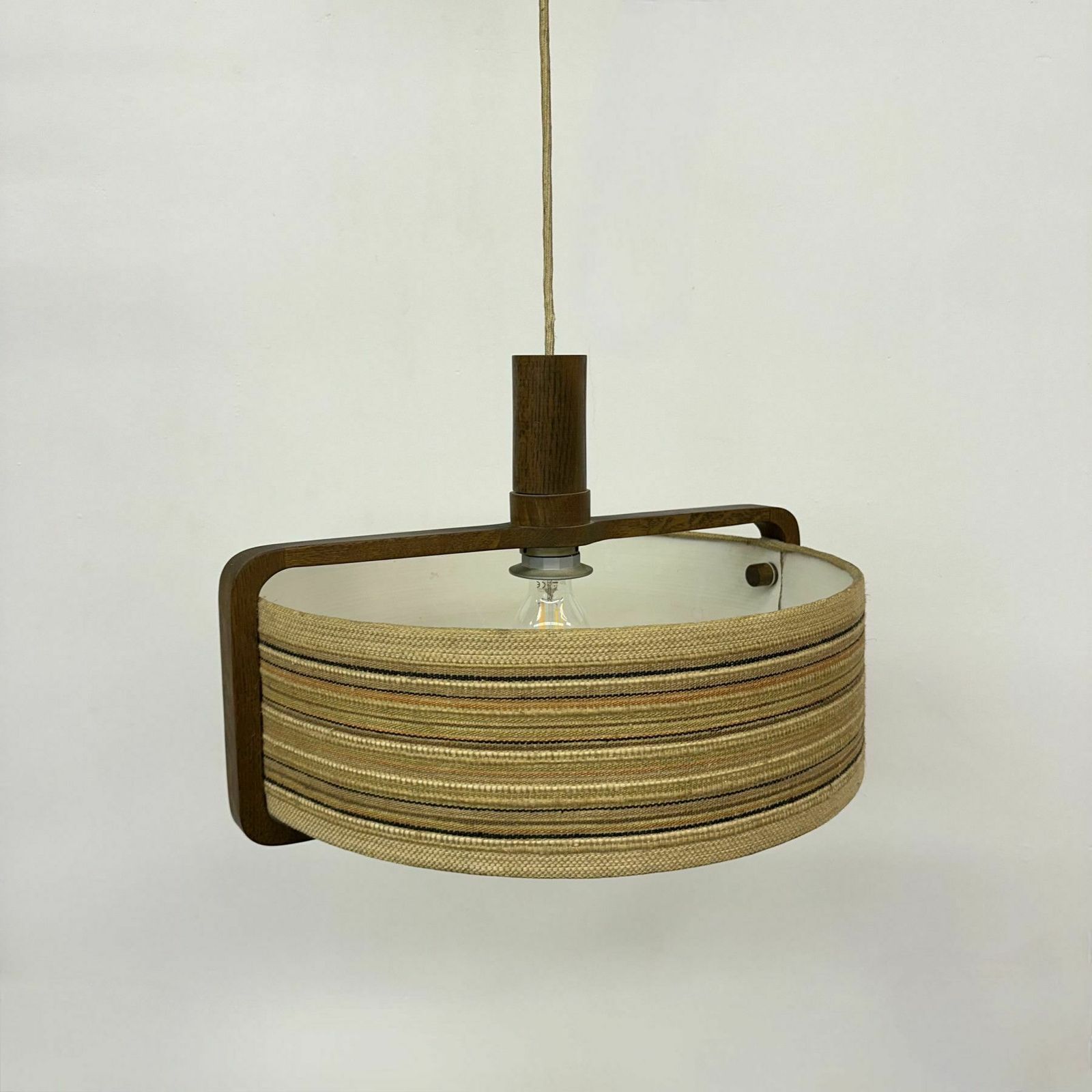 photo furniture Temde Leuchten Hanging Lamp Teak Wood , 1970s