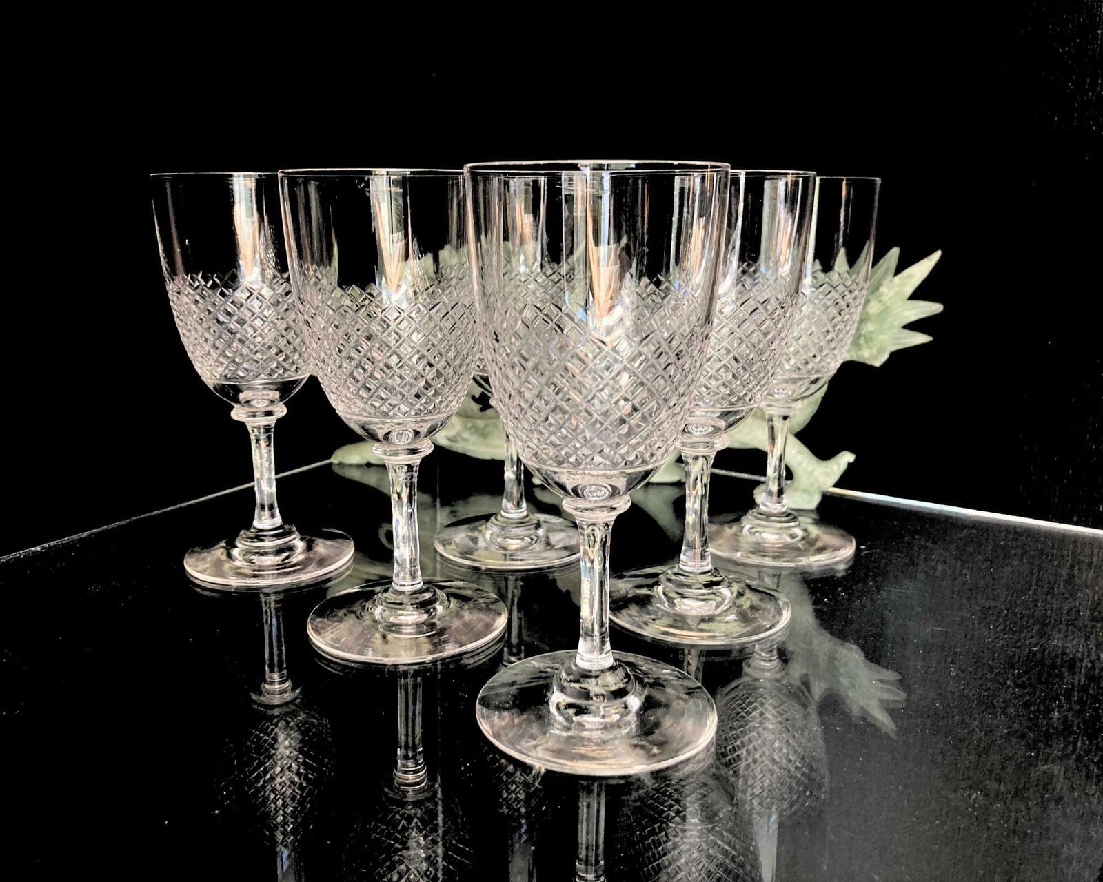 6x Crystal Cordial Glasses | Aperitif | About 1920 | Holland photo Home Decor