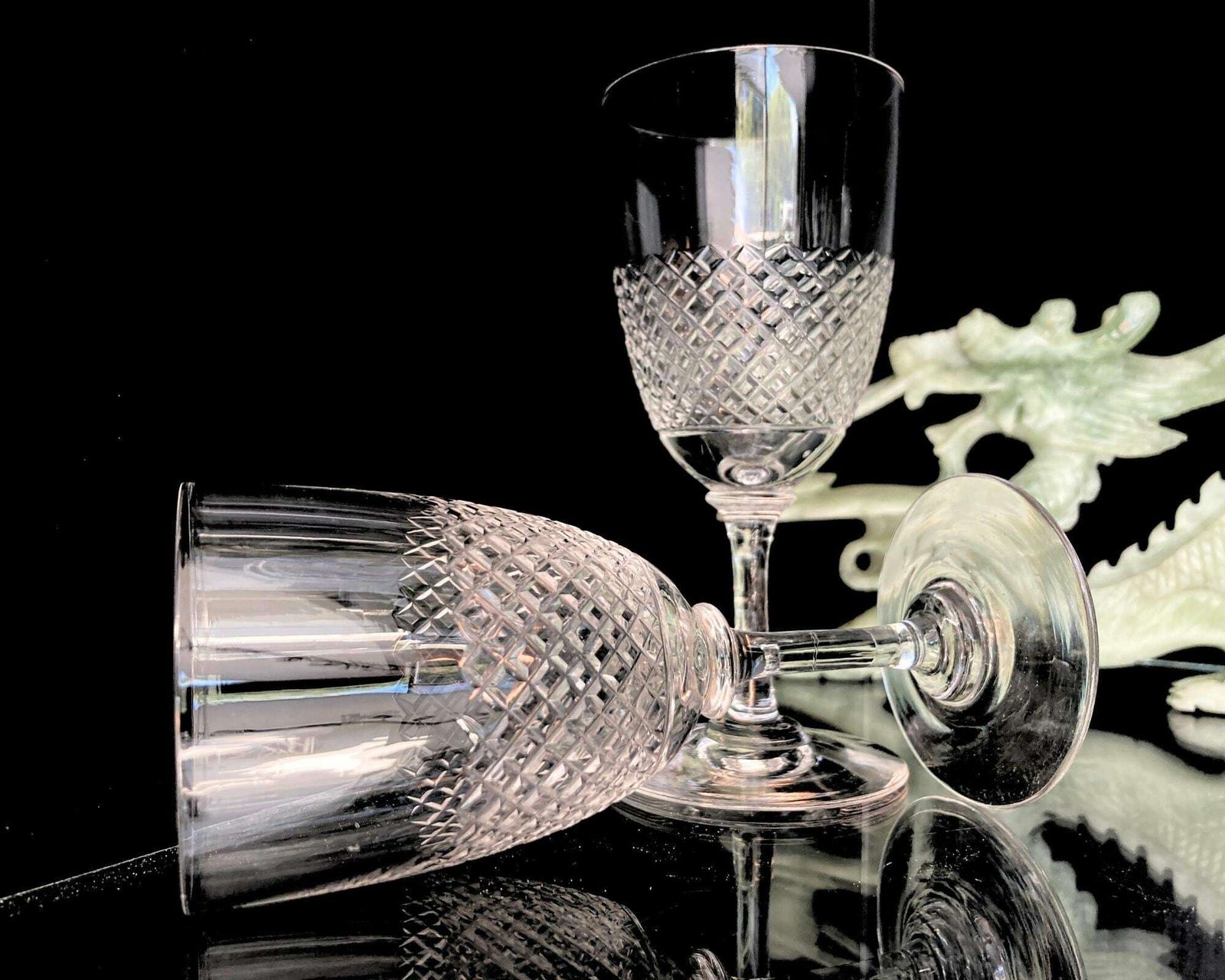 6x Crystal Cordial Glasses | Aperitif | About 1920 | Holland photo vinterior